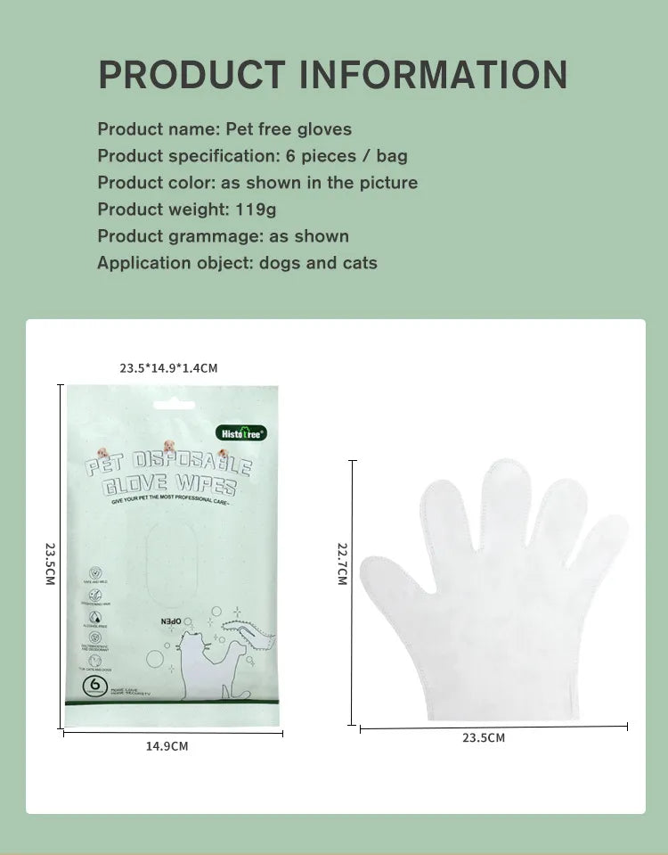 Pet Grooming Glove Wipes