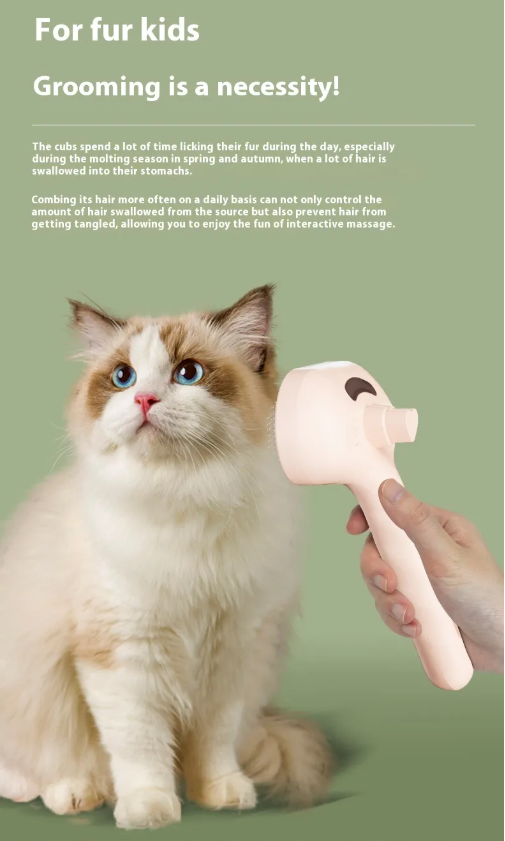 3-in-1 Misting Pet Grooming Brush