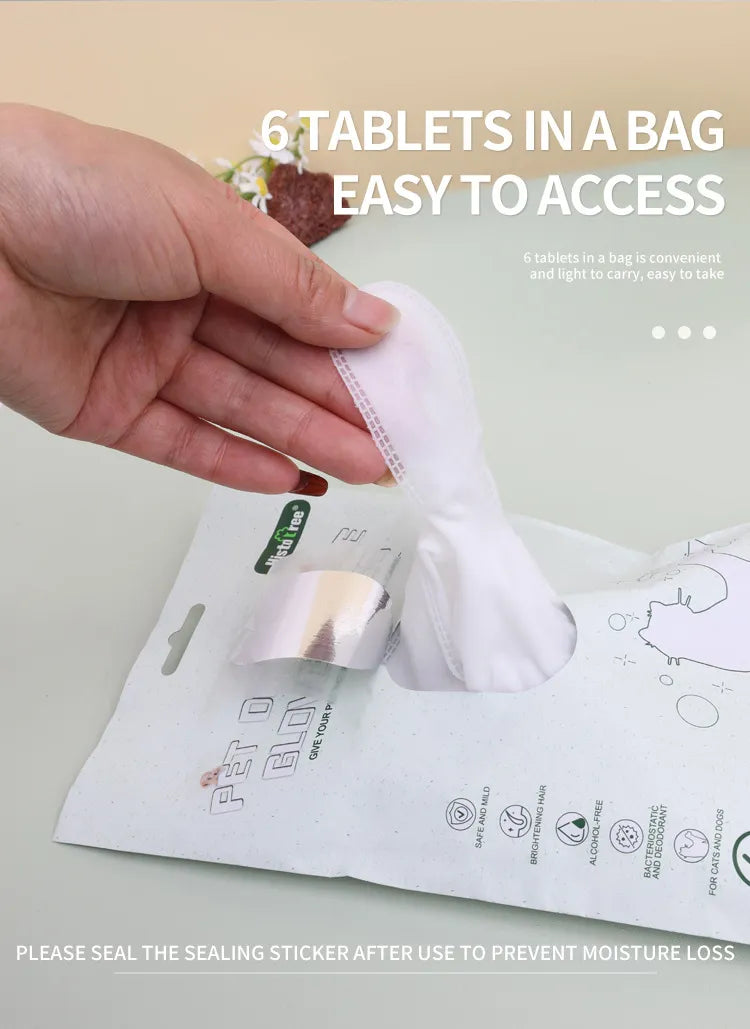 Pet Grooming Glove Wipes