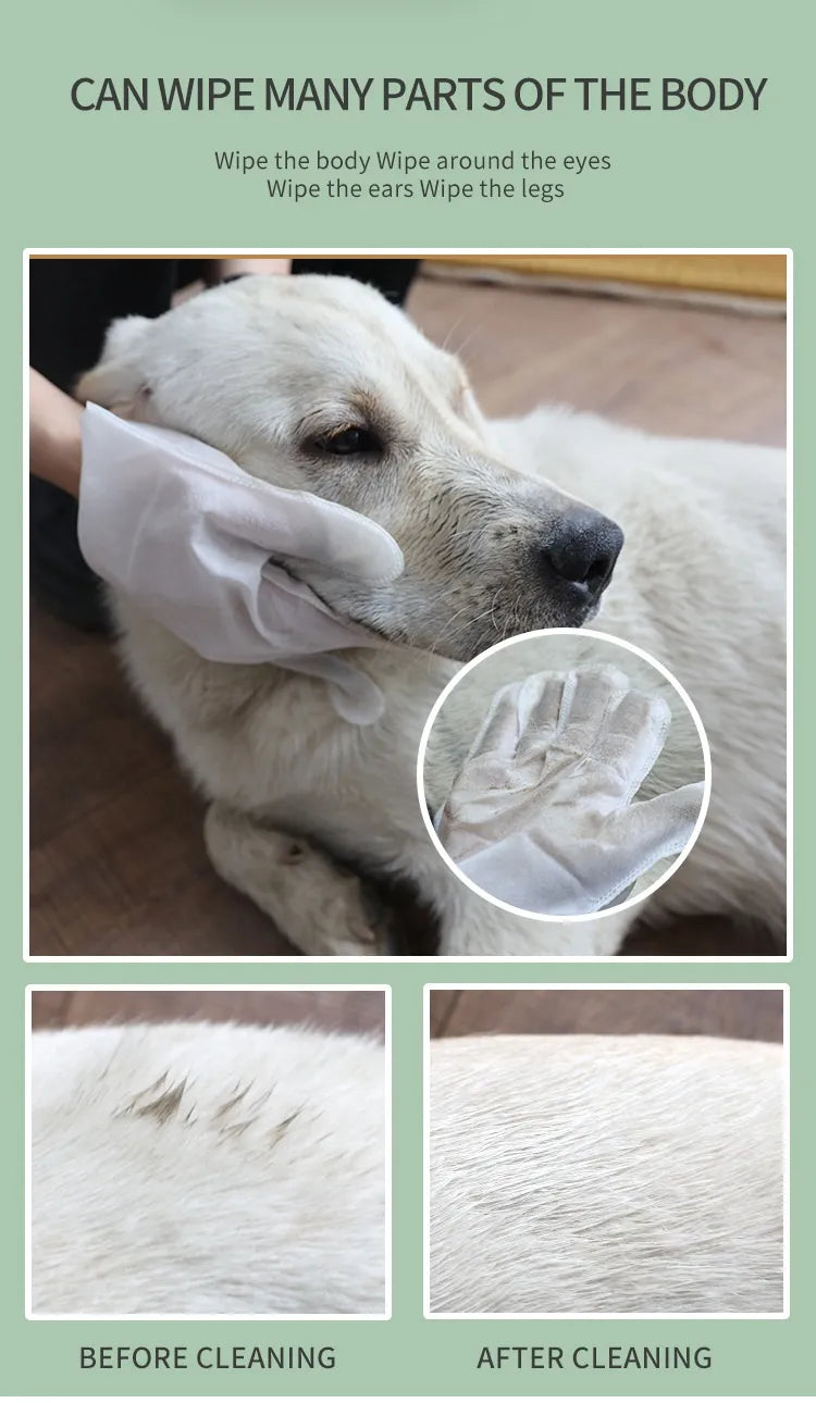 Pet Grooming Glove Wipes